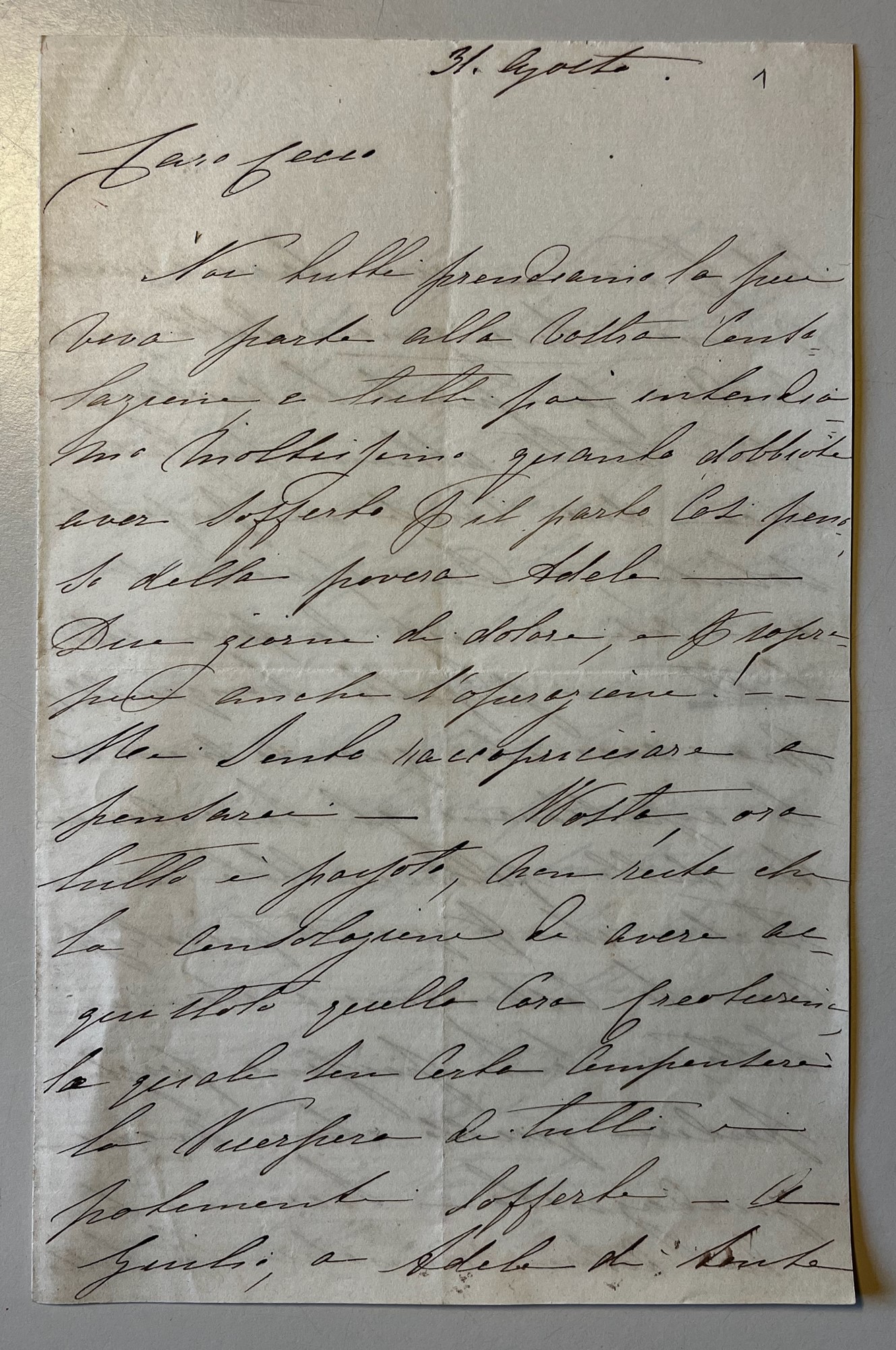 Maria Virginia Ruschi sua lettera